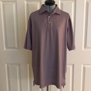 Peter Millar Men's Purple White Navy Blue Print Polo Golf Casual Shirt X…
